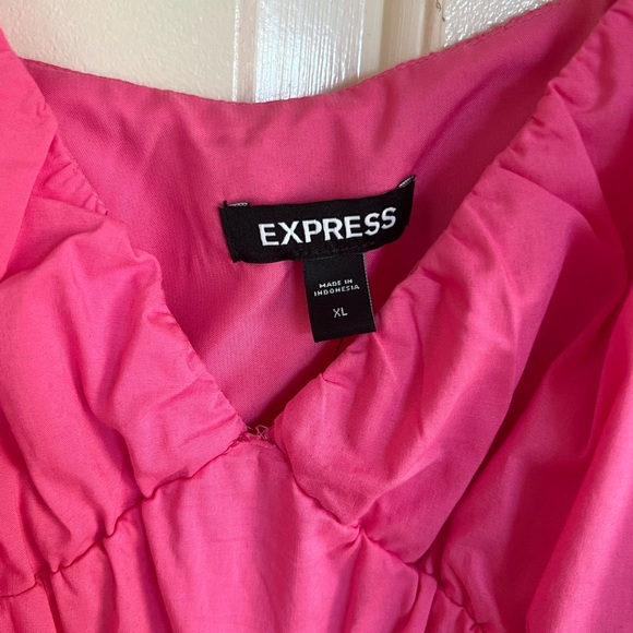 Express pink babydoll dress with ruffle sleeves - Picture 3 of 3